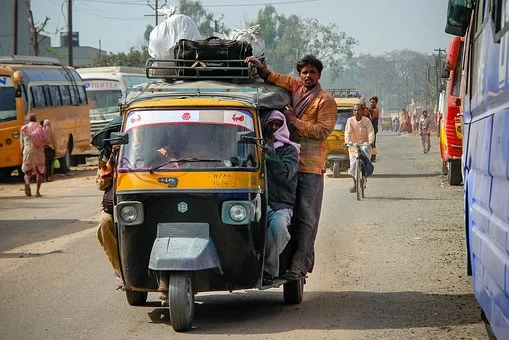Рикша путешествие по Индии